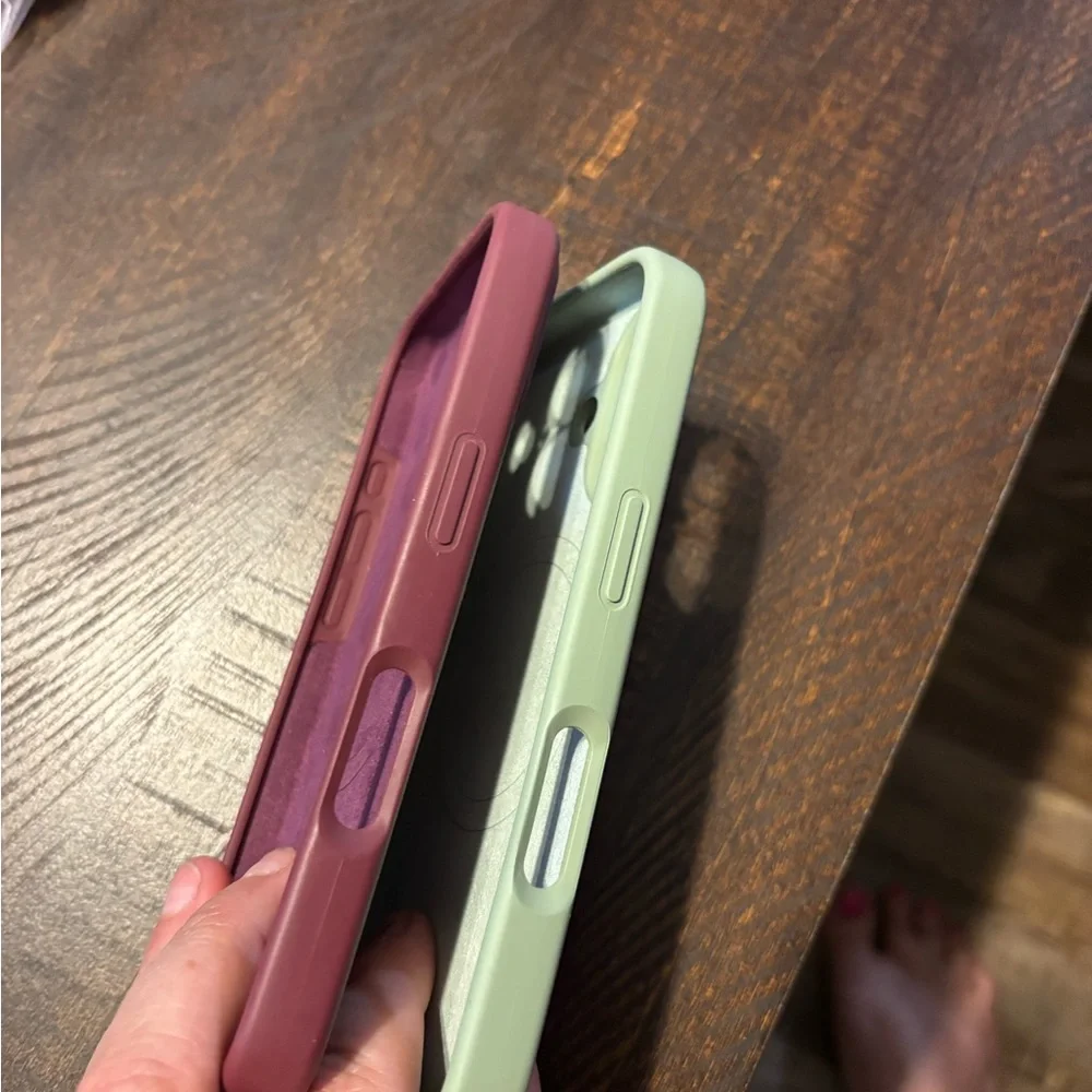 Two iPhone 16 Rubber Silicone Phone Cases